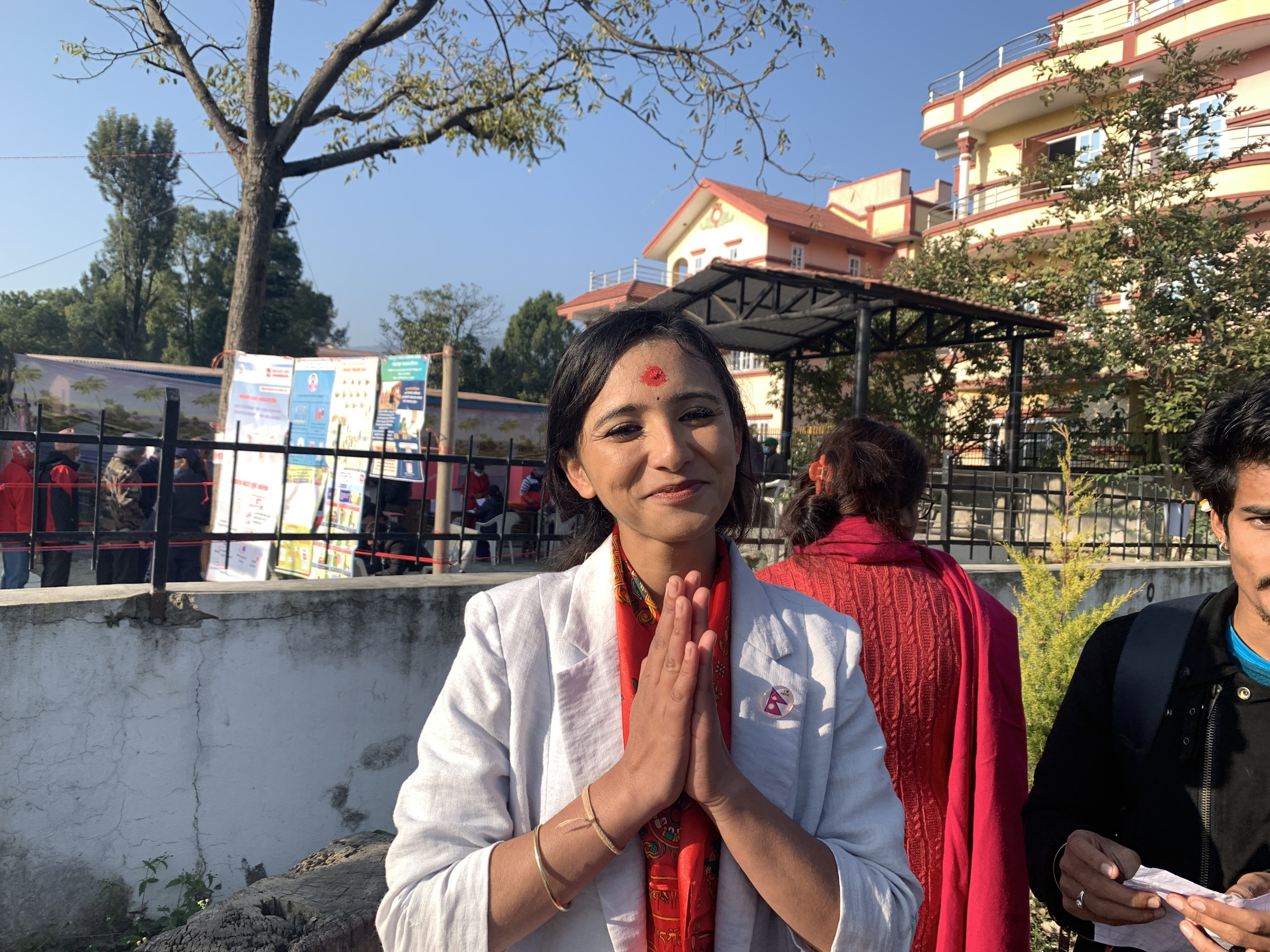 Dr Toshima casts her vote in Lalitpur
