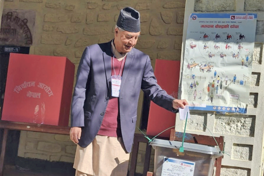 PM Deuba casts vote