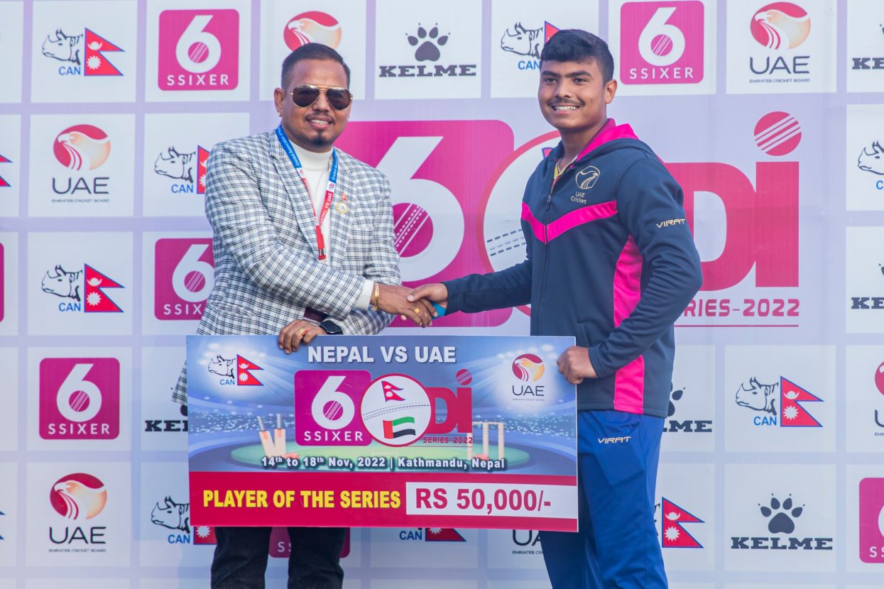 Aayan Khan of UAE named ODI-series’ best player