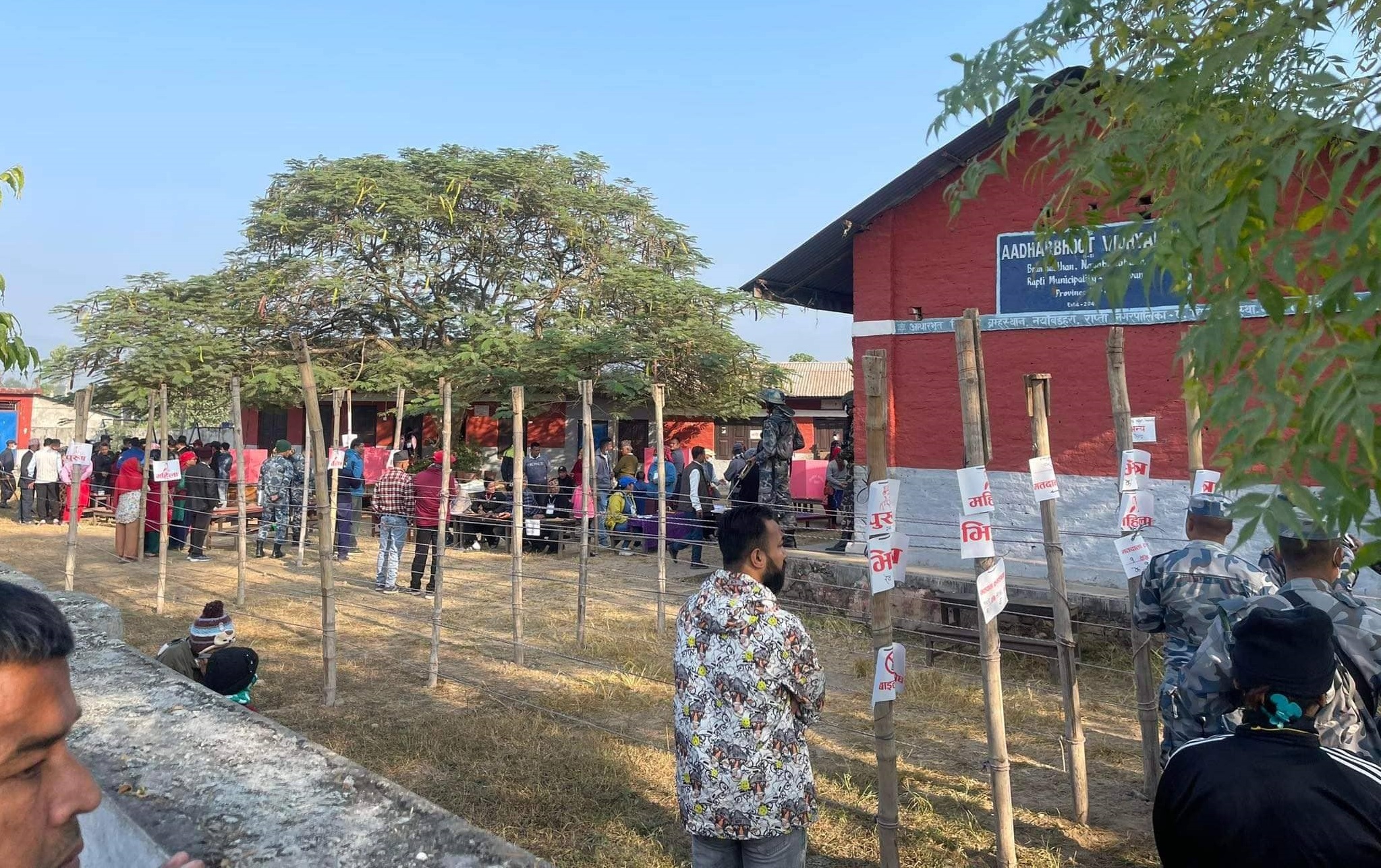 Voting continues in Brahmasthani center of Chitwan after 2 hours