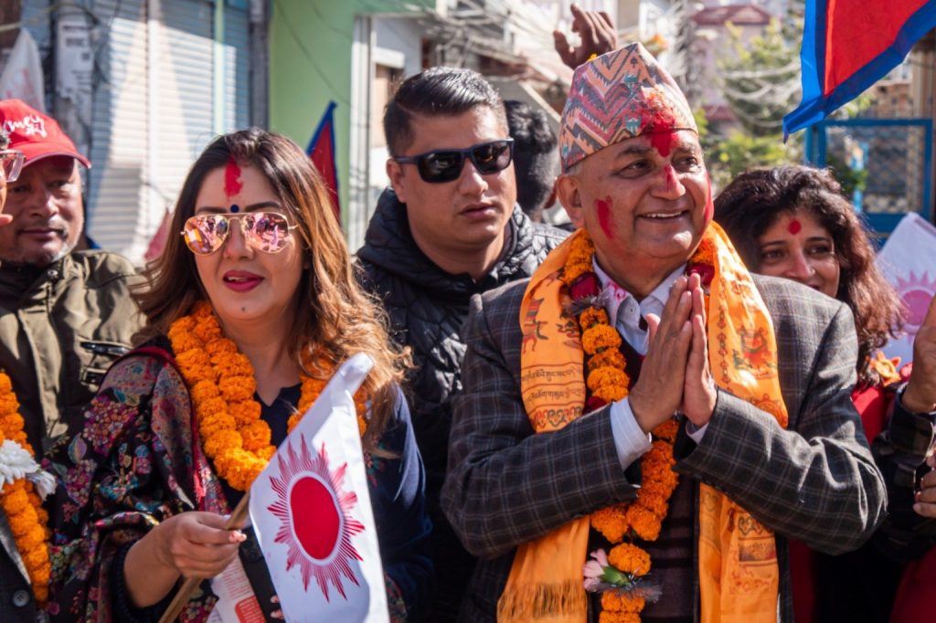 Karishma & Akash seeking for votes for Ishwor Pokharel