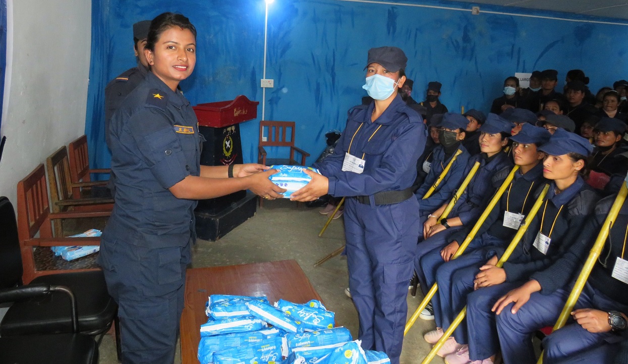 Distribution of sanitary pads to Dailekh women police & temporary women police