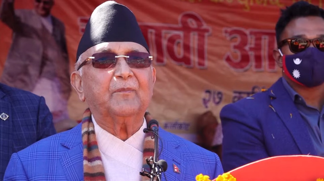 ‘We saved the party which was about to collapsed by appointing Prachanda as co-chairperson,’ : Oli