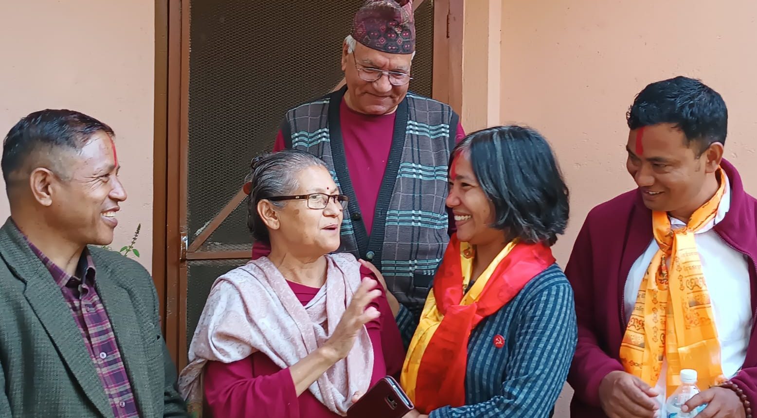 Manushi reached Ashtalaxmi Shakya’s house seeking votes