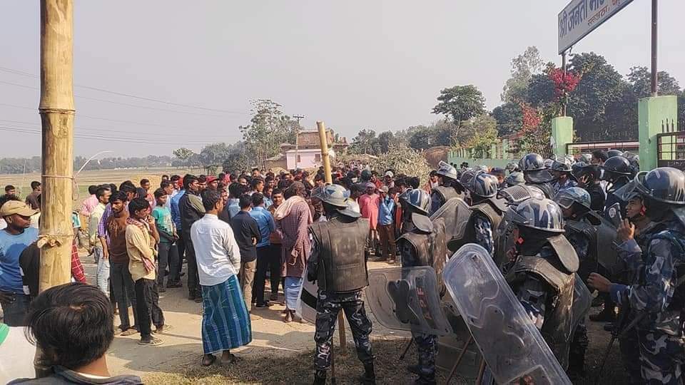 Tension erupts in Rautahat as a teacher is accused of molesting a girl student