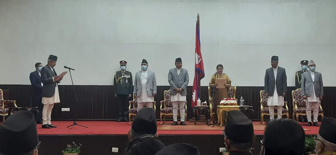 Senior MP JB Rana took oath from President