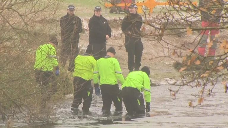 Three boys die after falling into frozen lake in UK: police