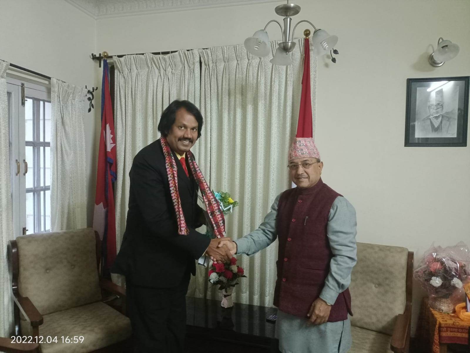 CK Raut & NC Vice-President Purna Bahadur Khadka met