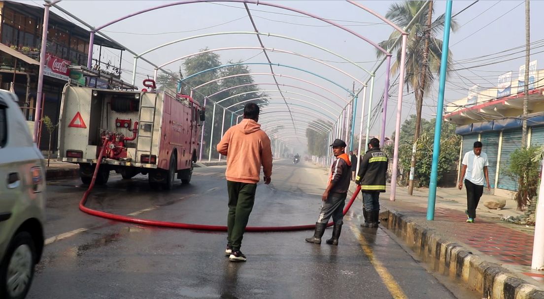 Biratnagar Airport Road sanitated to develop a model road