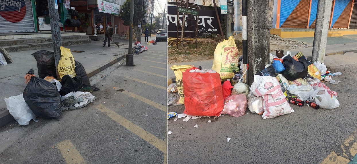 Garbage started piling up on streets of Pokhara, city could not find a landfill