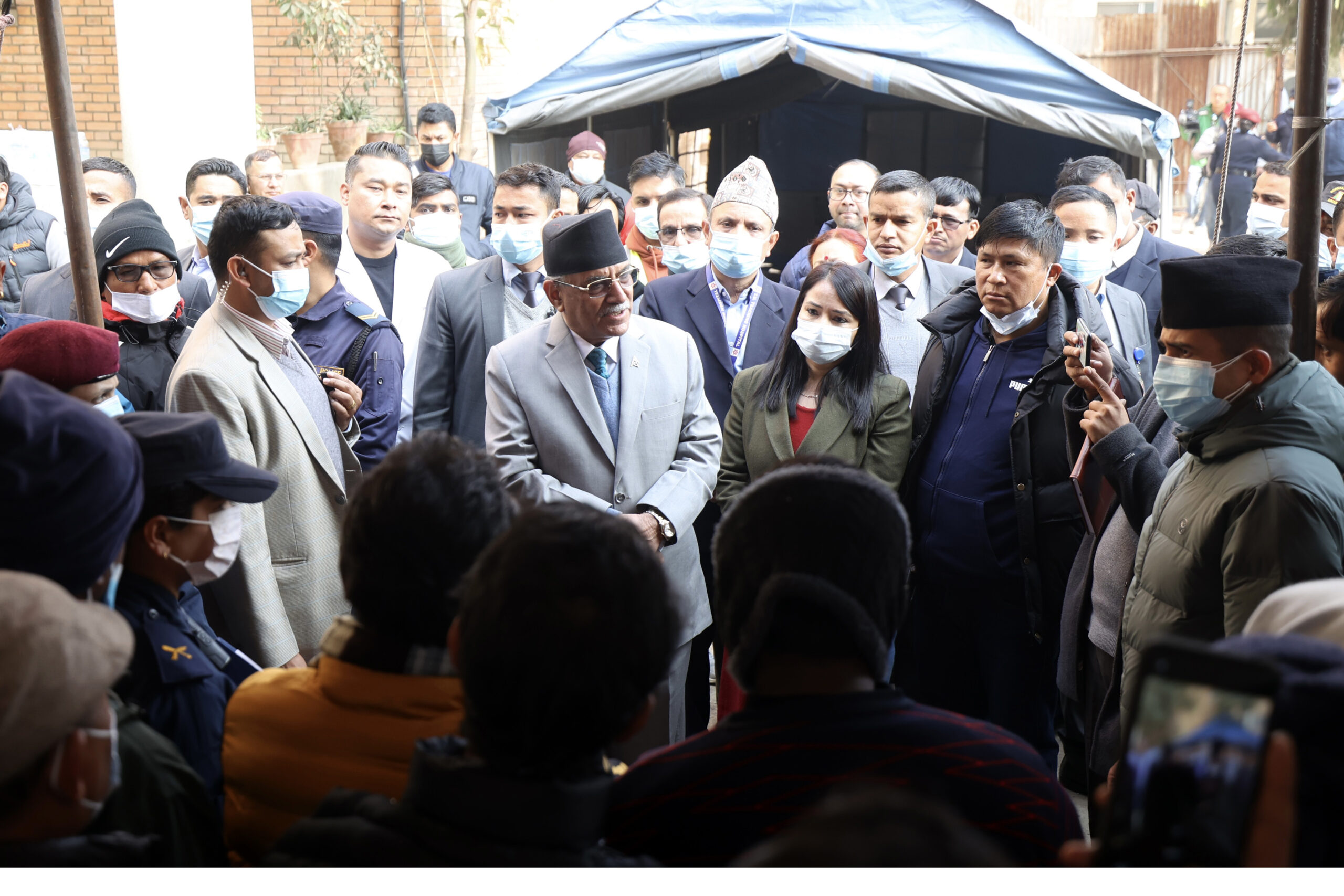 Relatives of Pokhara plane crash victims meet with PM Dahal