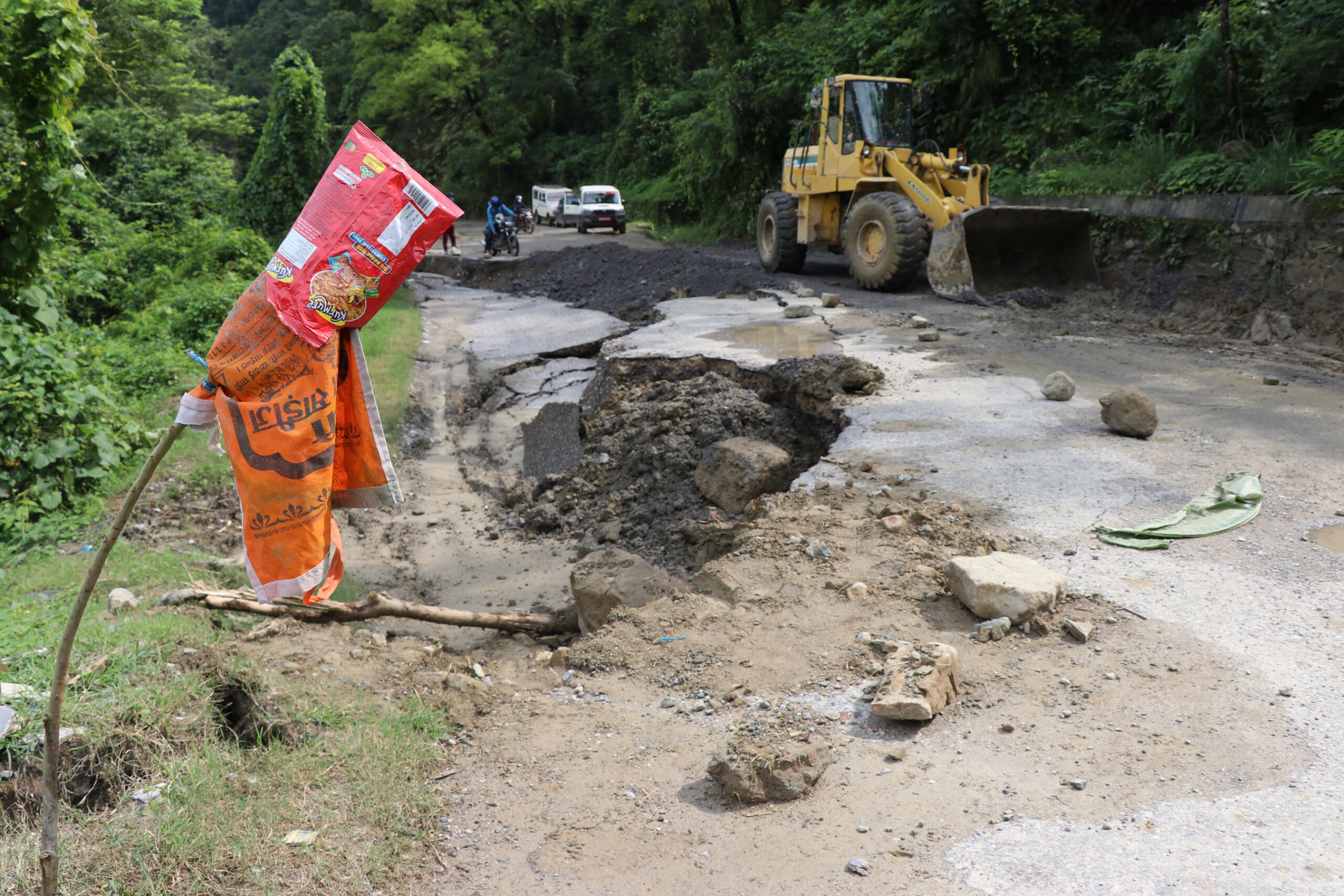 Dilapidated Siddhartha Highway awaiting up-gradation