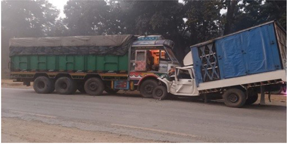 Van driver killed in truck collision