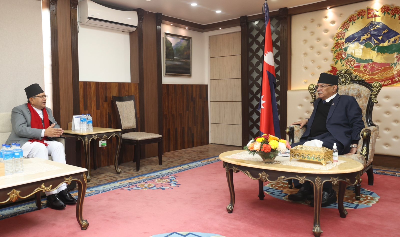 Prachanda-Ghimire met in Baluwatar