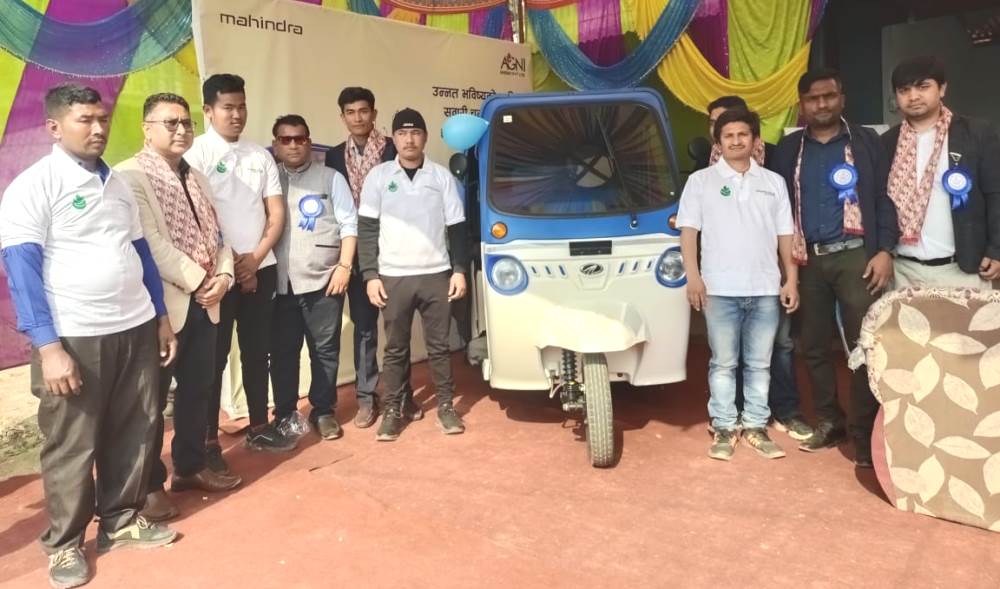 Agni Group launched Mahindra’s Trio Electric Auto in Sindhuli