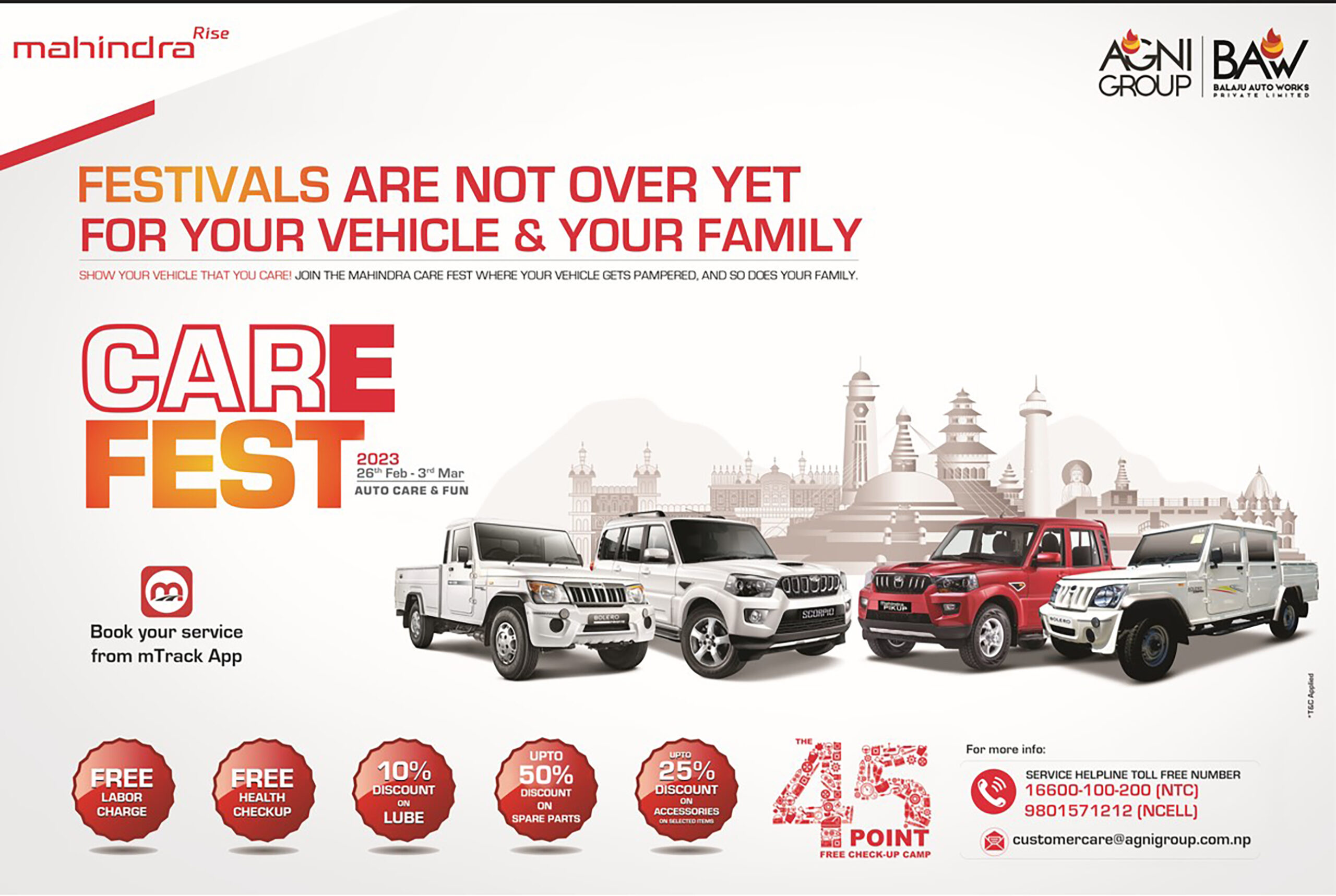 Balaju Auto Works intends to hold a nationwide ‘Mahindra Care Fest 2023’
