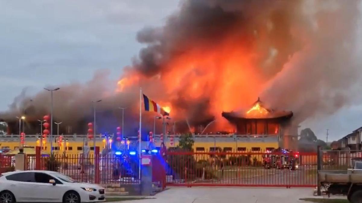 Fire damages Buddhist temple in Australia’s Melbourne