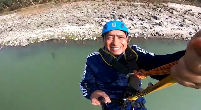 DPM Shrestha inaugurates zip-line