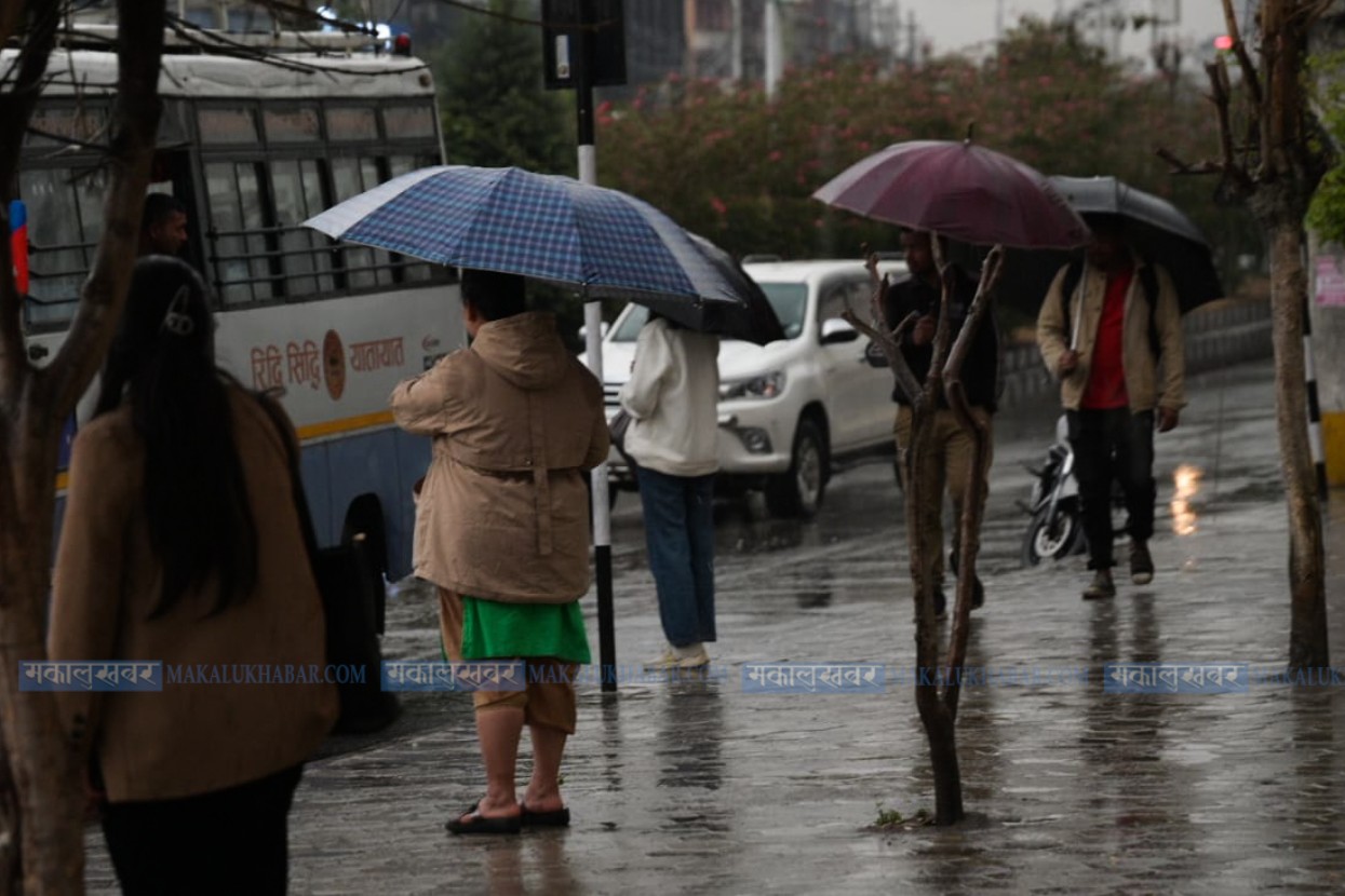 Kathmandu receives its first winter rain of the year (photos included)