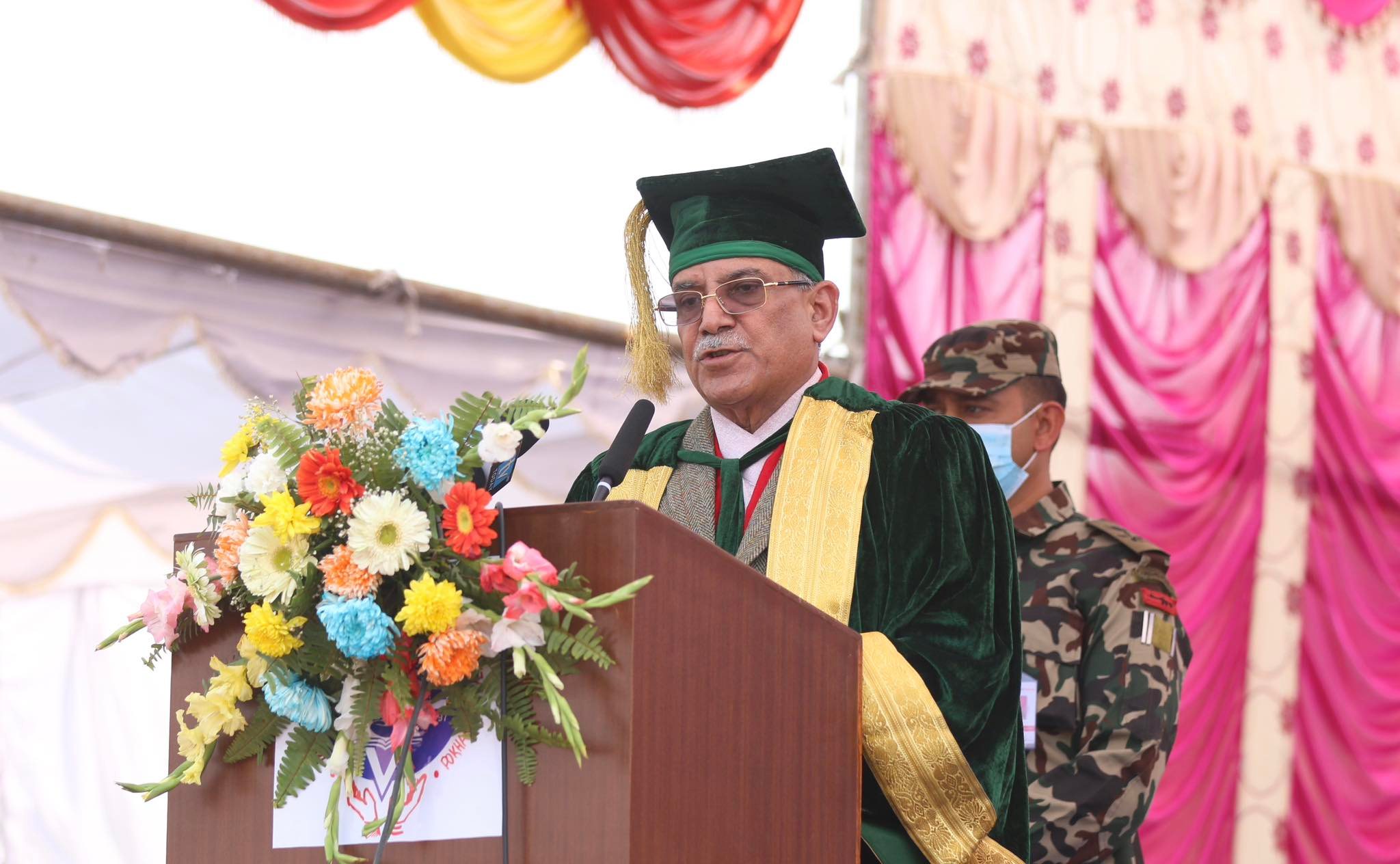 Students should be involved in mitigating effects of climate change: Prachanda