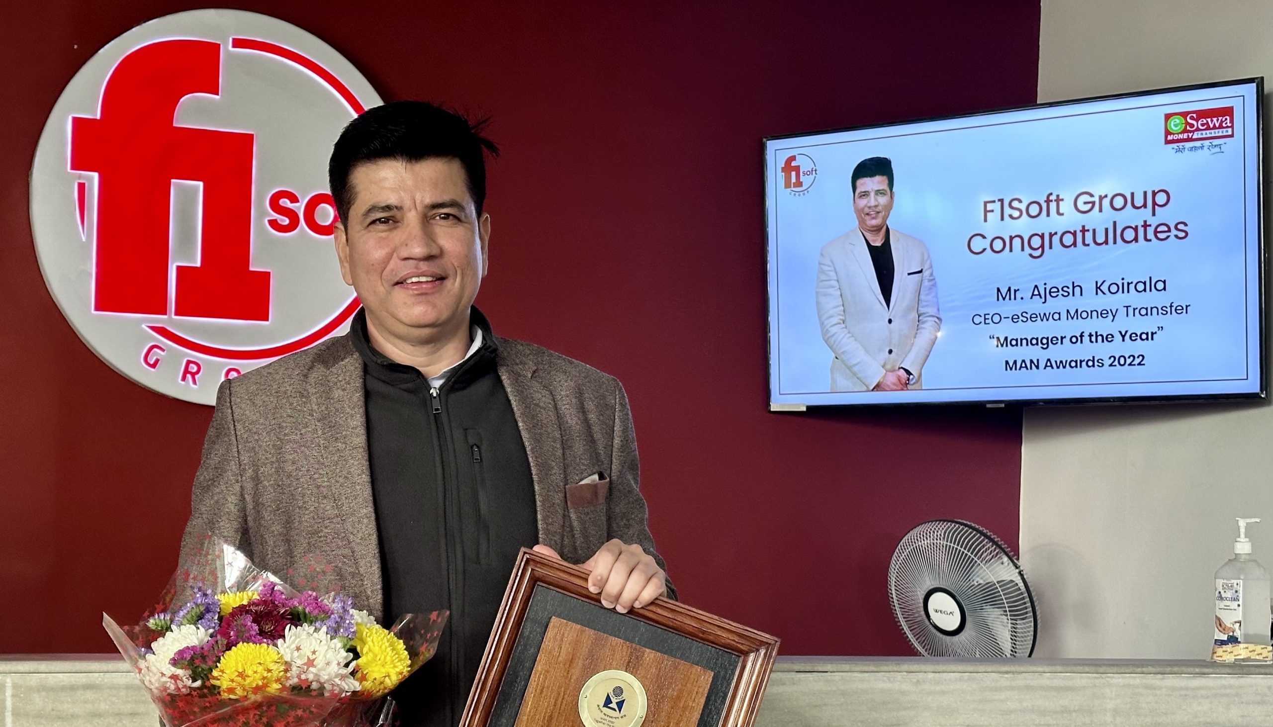 Ajesh Koirala, CEO of eSewa, named Manager of the Year 2022