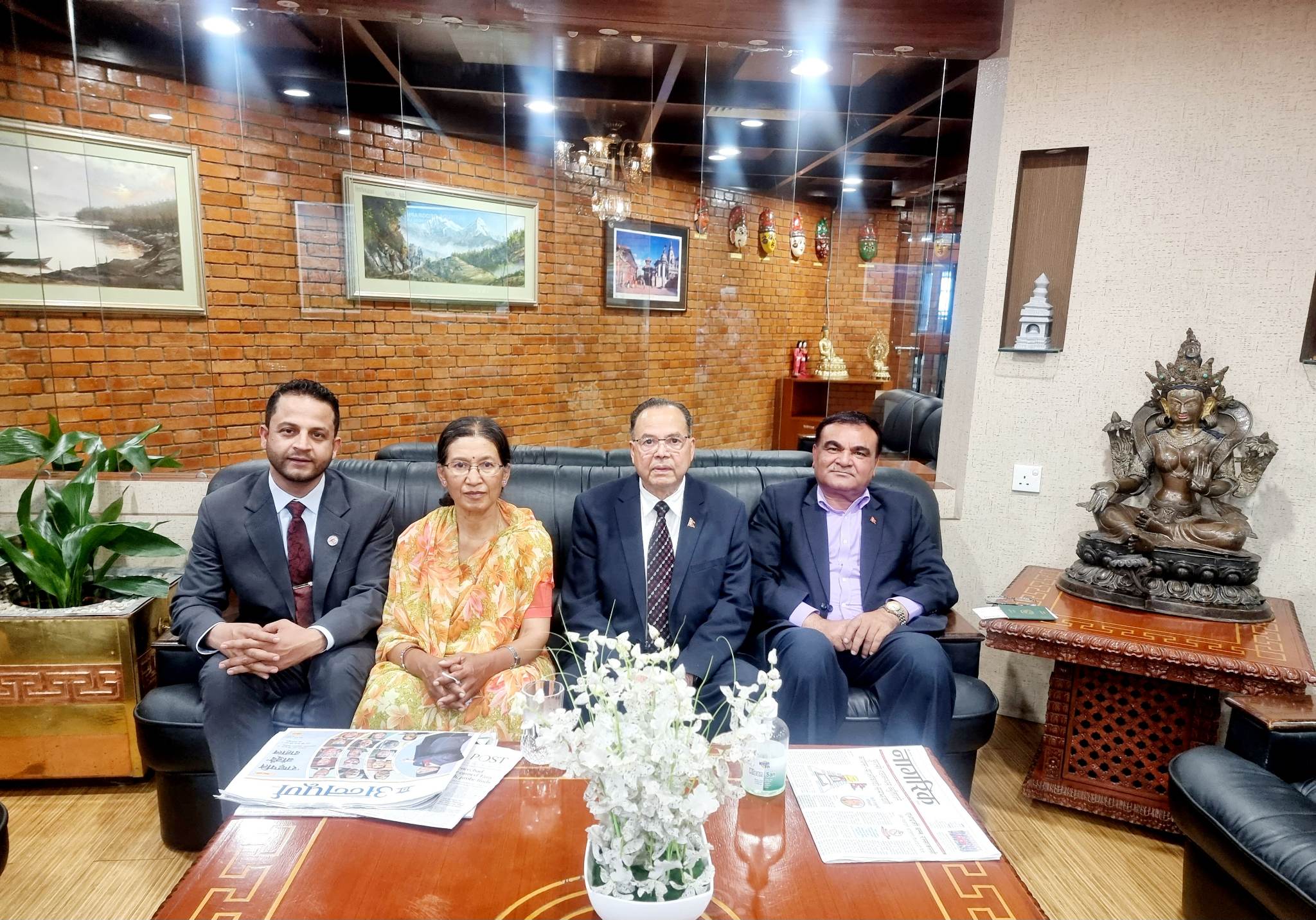 Ex-PM Khanal departs for Dhaka, participating in Human Rights Conventions
