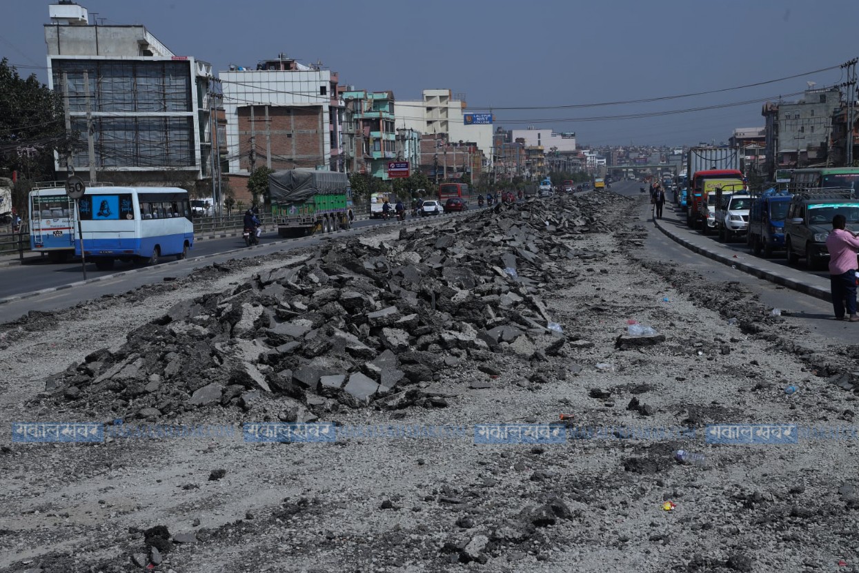 Nepal’s First ‘Flyover’ construction begins at Gwarko (photos included)