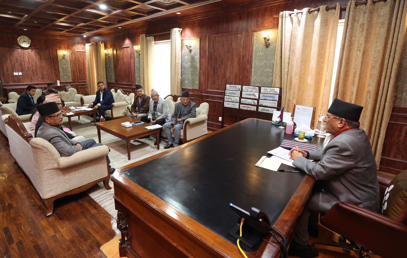 Prime Minister Dahal directs heads of security agencies to probe into  Gongabu looting