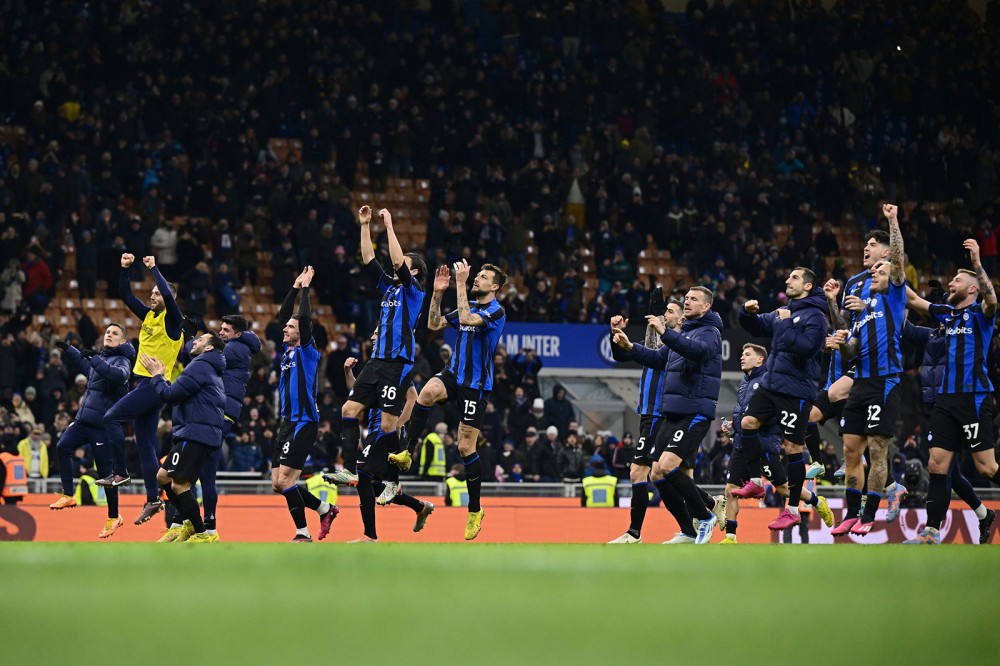 Inter win derby to go second in Serie A