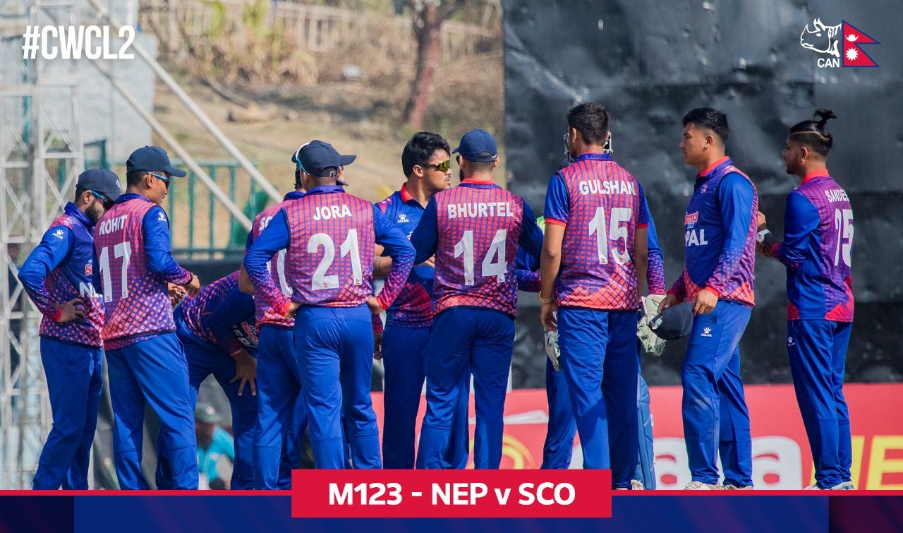 Fourth success for Nepal, Kushal & Sandeep took 2 wickets each