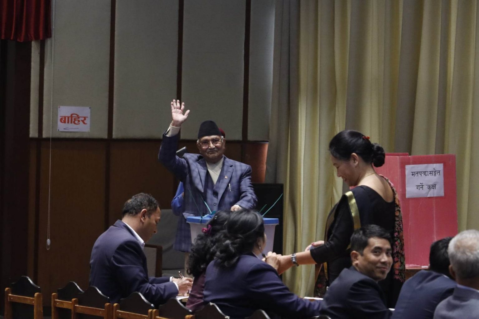 KP Oli votes for Vice President’s election