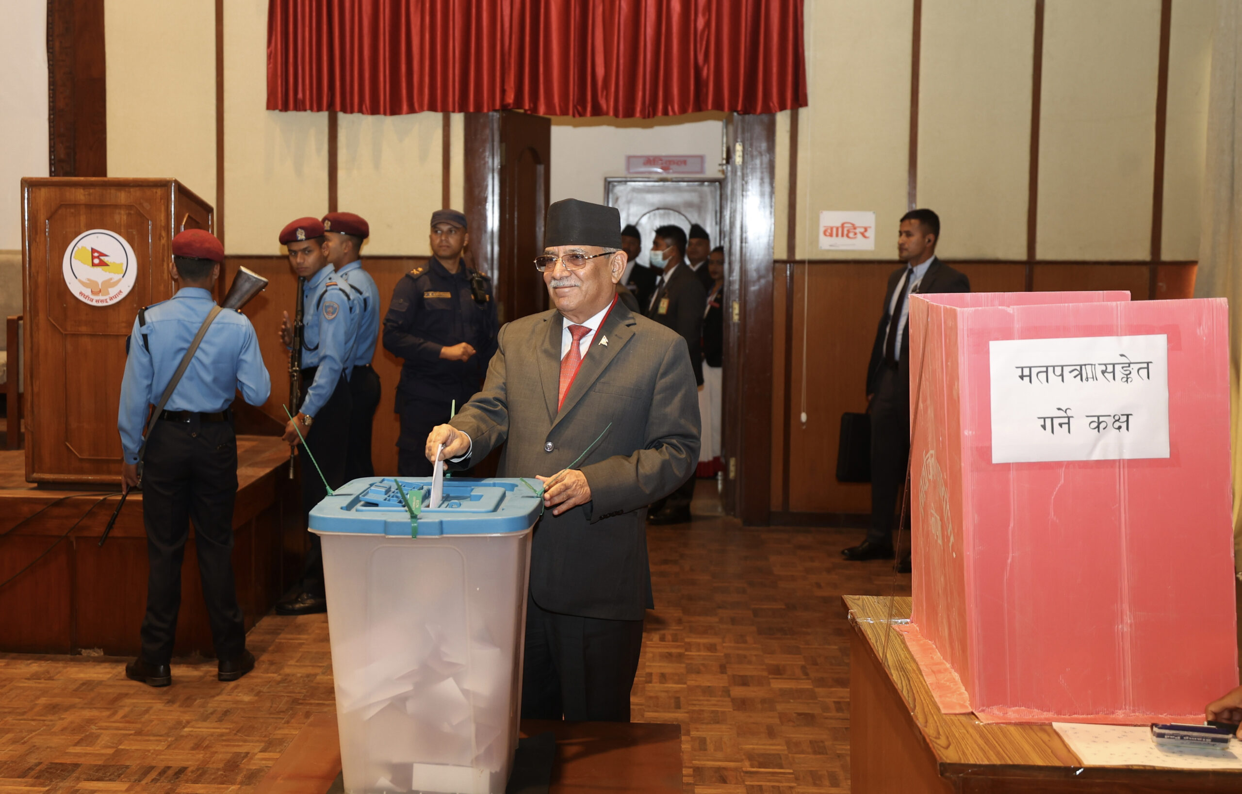 PM Dahal votes for Vice President’s election