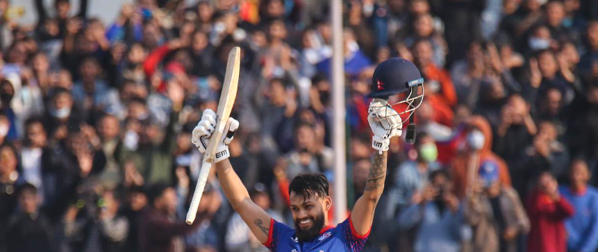 Bhurtel’s half century against UAE