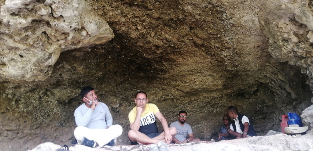 A cave at Banganga connected to the Buddha awaits development