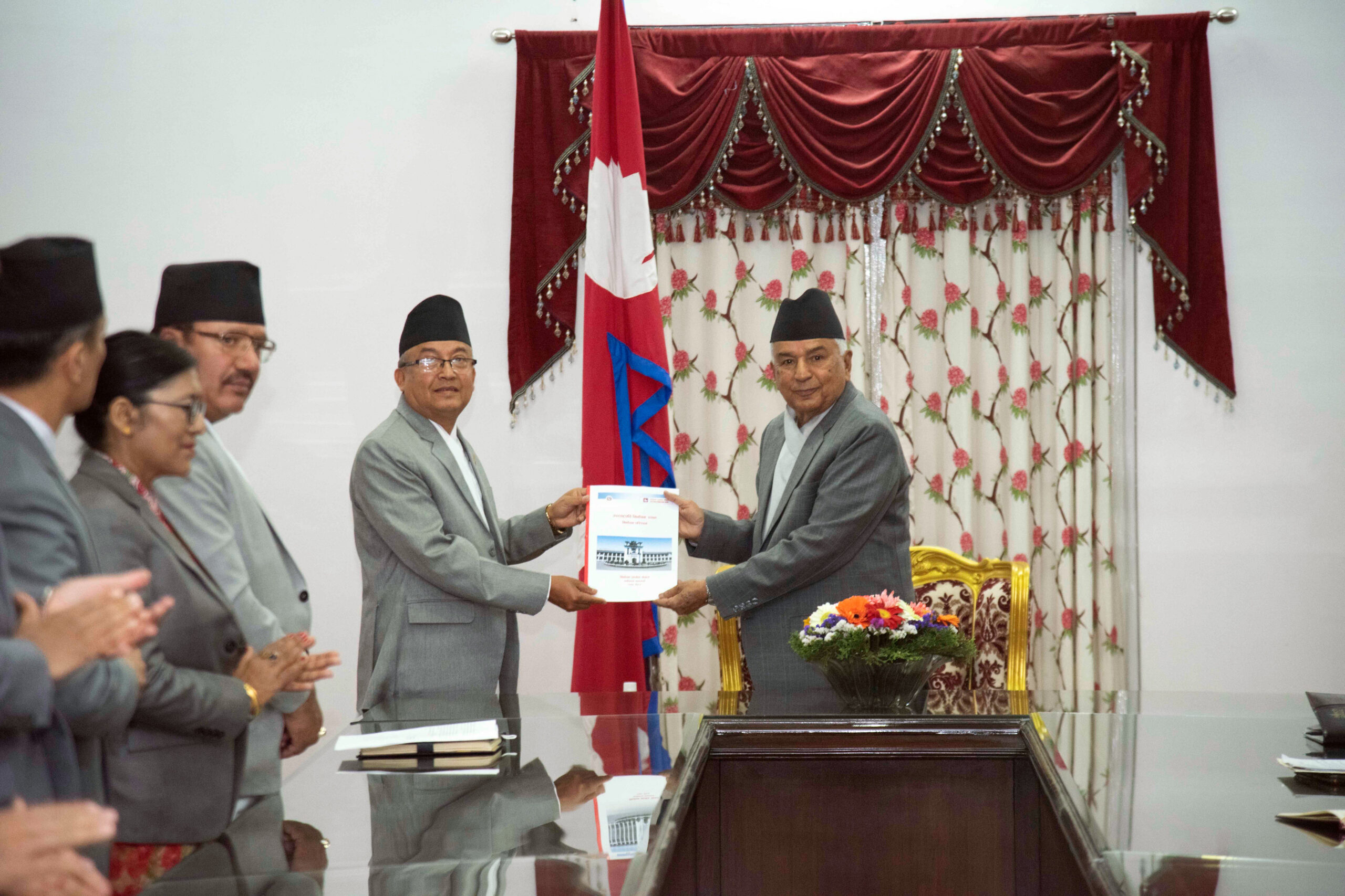 EC presents report on Vice President’s election to President Poudel