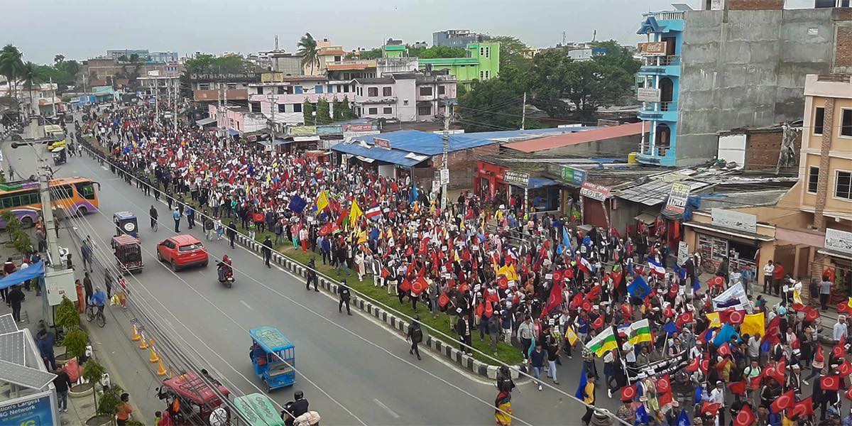 Protesters demanded the naming of Koshi State be revoked (photos/video)