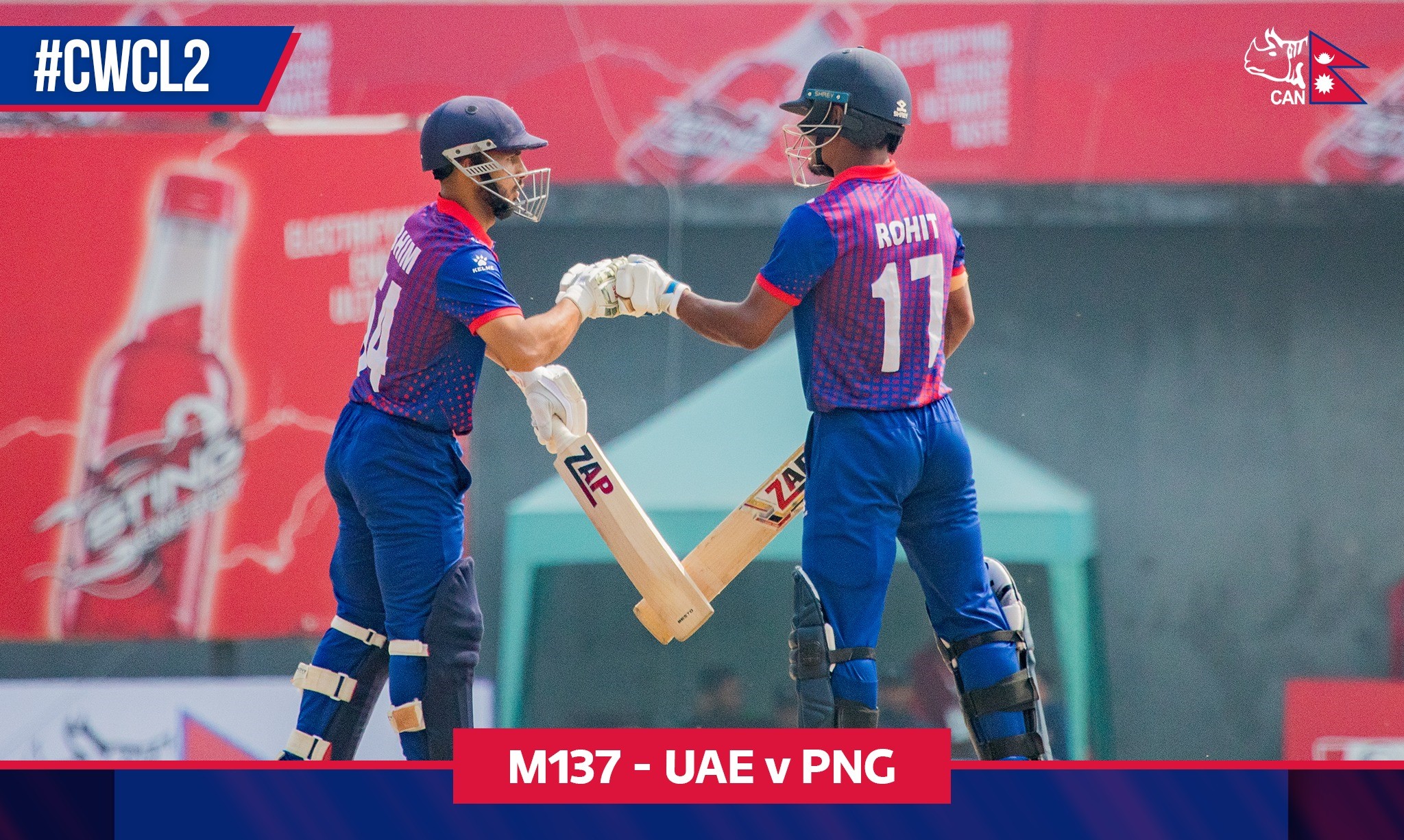 Nepal lost fourth wicket after adding 76 runs