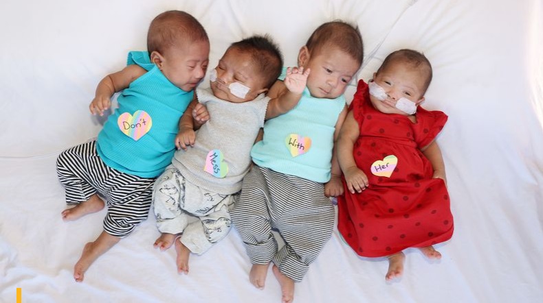 Couple underwent IVF treatment in Norvic gave birth to quadruplets in Australia