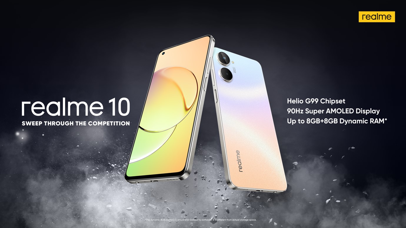 realme’s slimmest set realme 10 launched to sweep through segment competition with MediaTek G99 and 90Hz AMOLED combo
