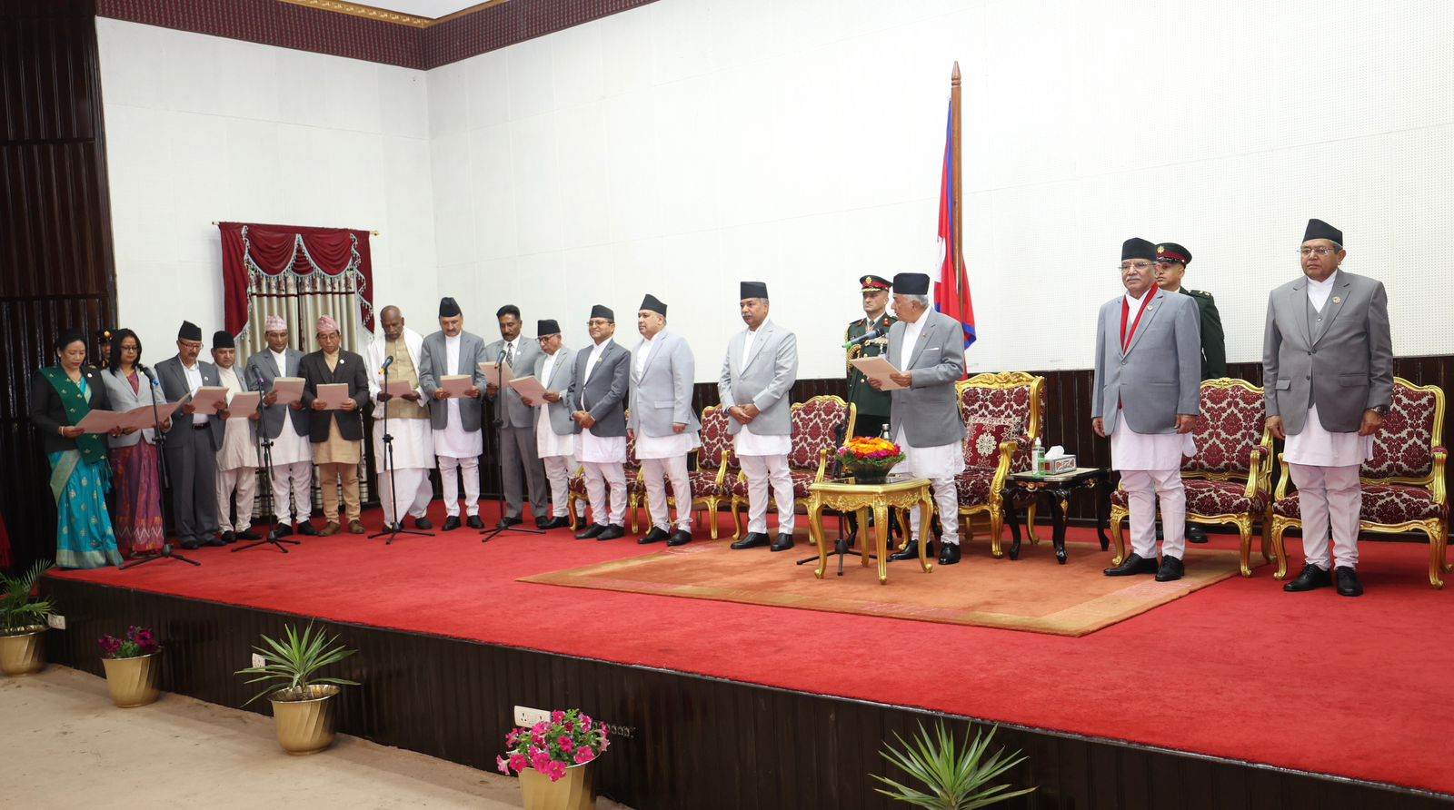 Newly appointed ministers took oath at Sheetal Niwas