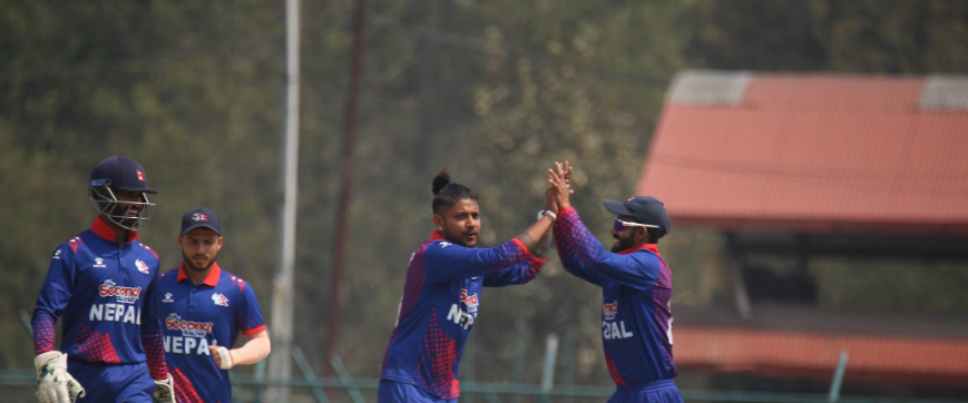 Second success for Nepal, Sandeep took the wicket