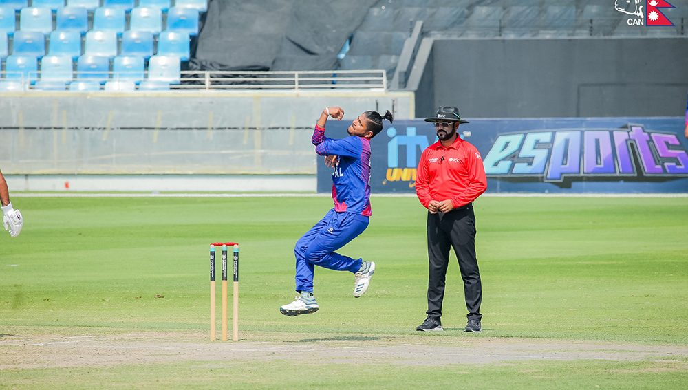 Fourth success for Nepal, Sandeep took the second wicket