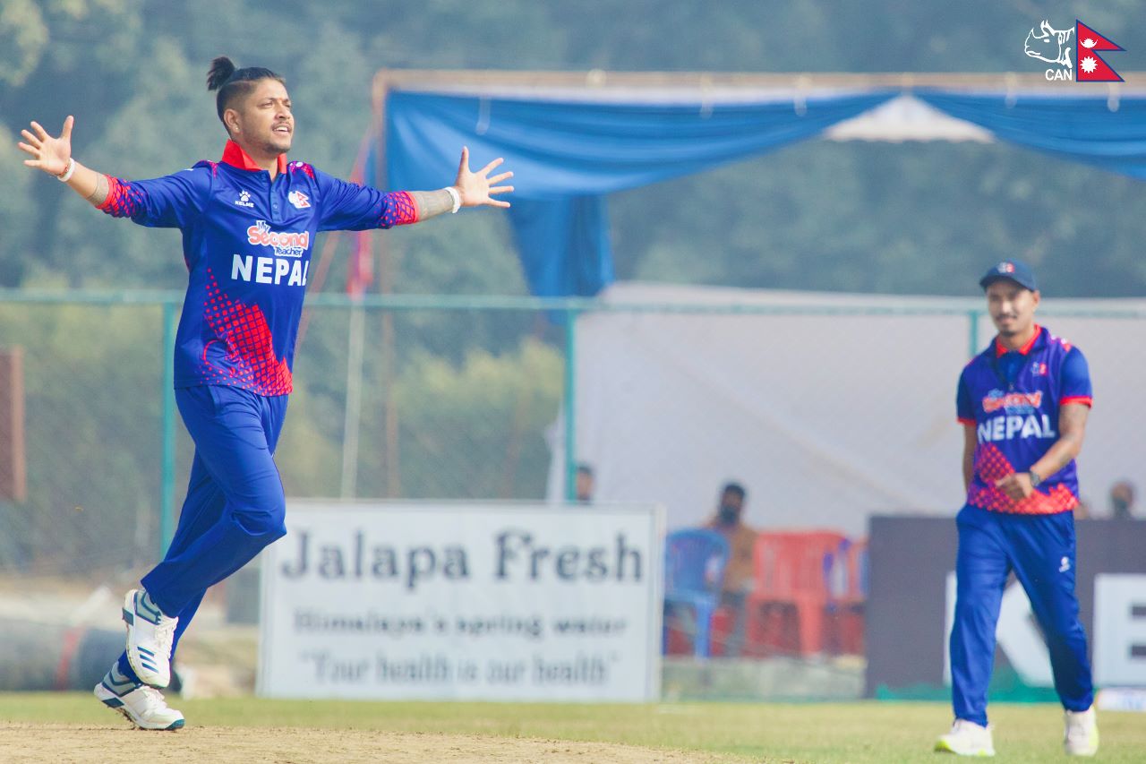 Third success for Nepal, Sandeep took the wicket