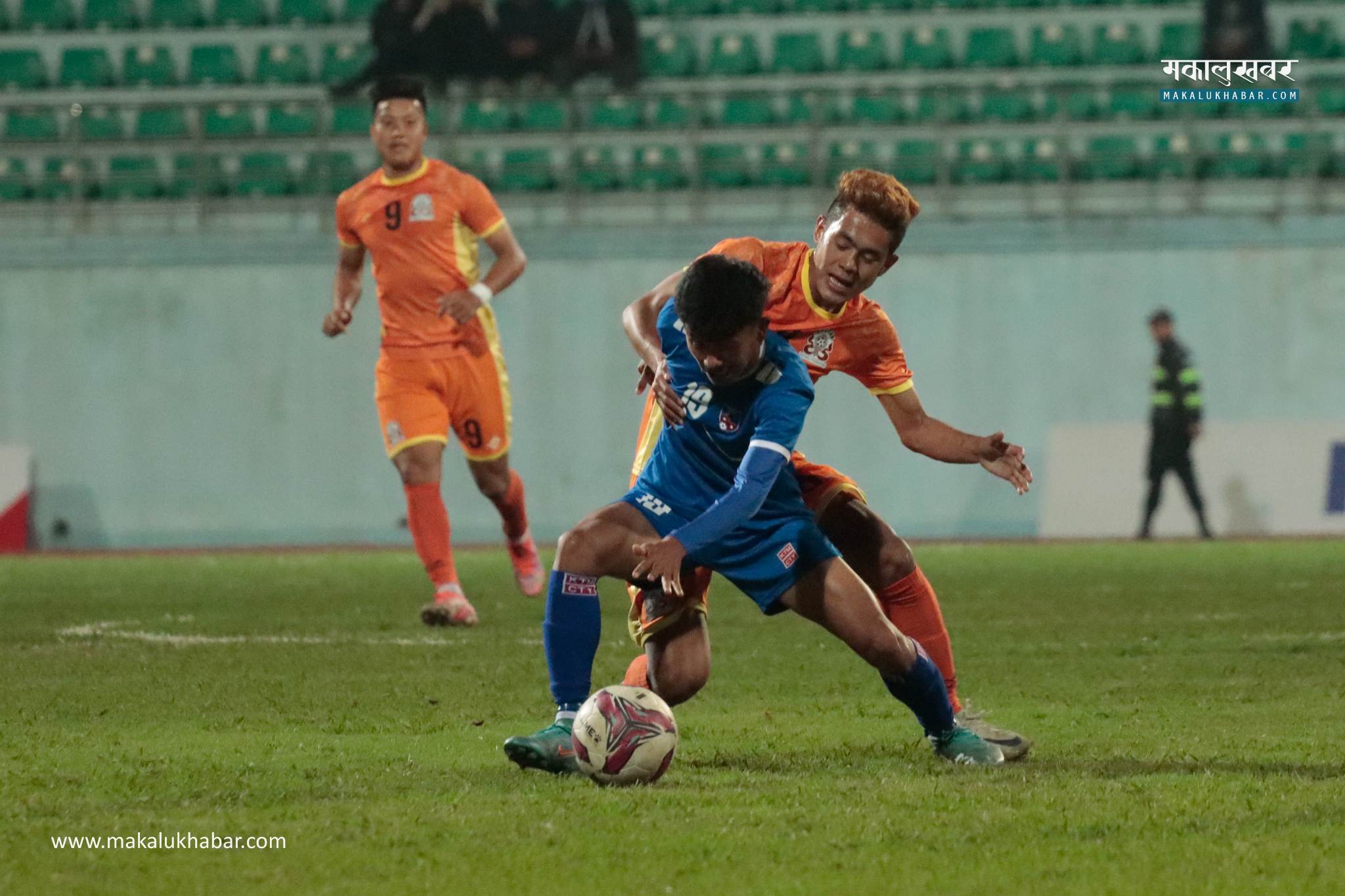 Three Nations Cup: One goal of Bhutan against Nepal in first half (photos)