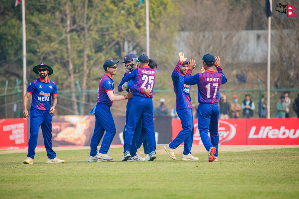 Fourth success for Nepal, Dipendra took the wicket