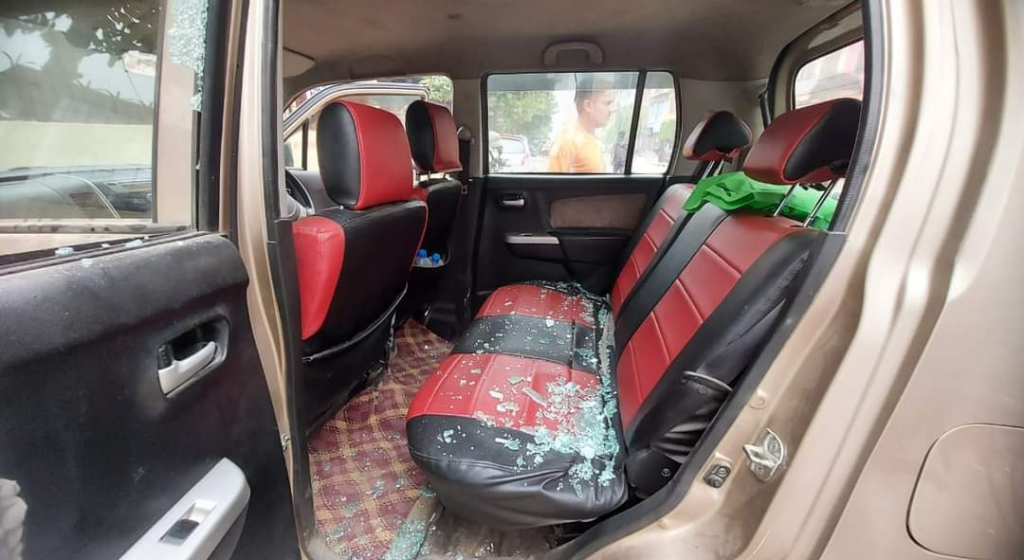 Swarnim Wagle’s father’s vehicle vandalized