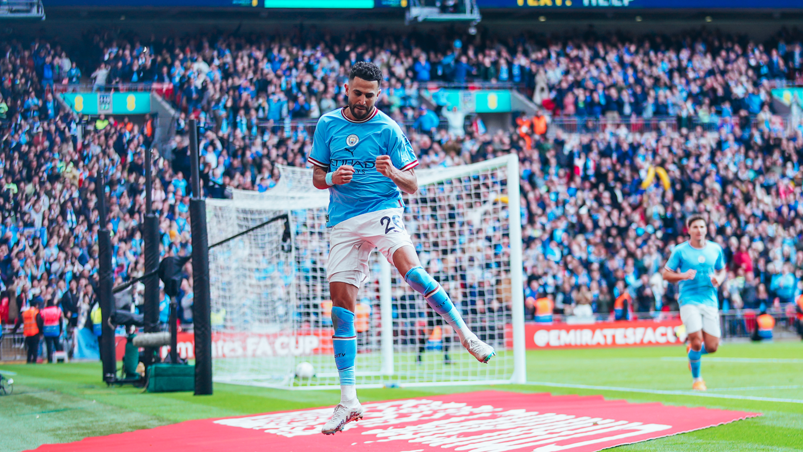 Riyad Mahrez hat-trick sends Man City into FA Cup final