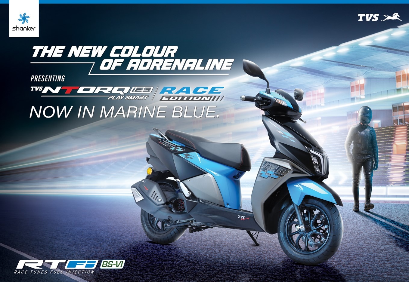 TVS launches new youthful Marine Blue colour for TVS NTORQ 125 Race Edition