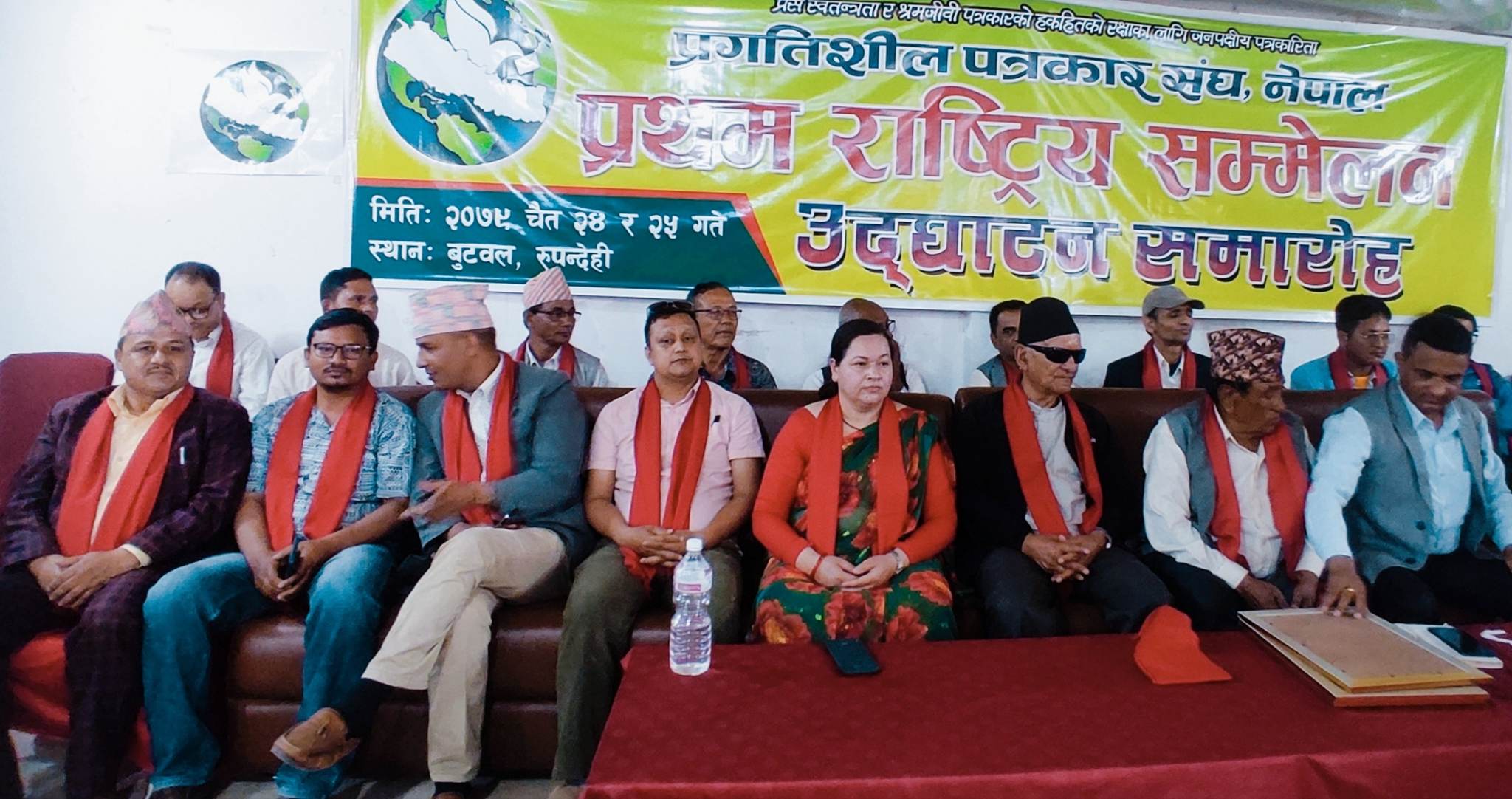 Shyamalal Pokhrel as the chair of Progressive Journalists Association