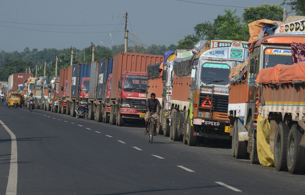 Transport entrepreneurs halt cargo along Araniko Highway
